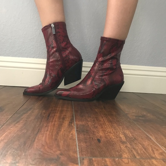 snakeskin ankle boots topshop